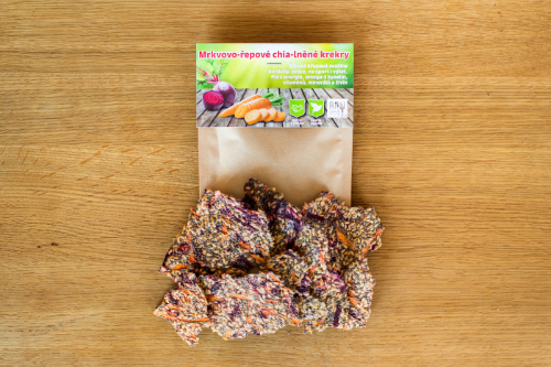 raw vegan mrvovo-řepové chia-lněné krekry